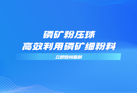 磷矿粉压球，高效利用磷矿细粉料